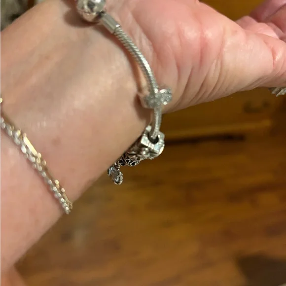 Pandora Silver Charm Bracelet with Blue Accents - Picture 5 of 6